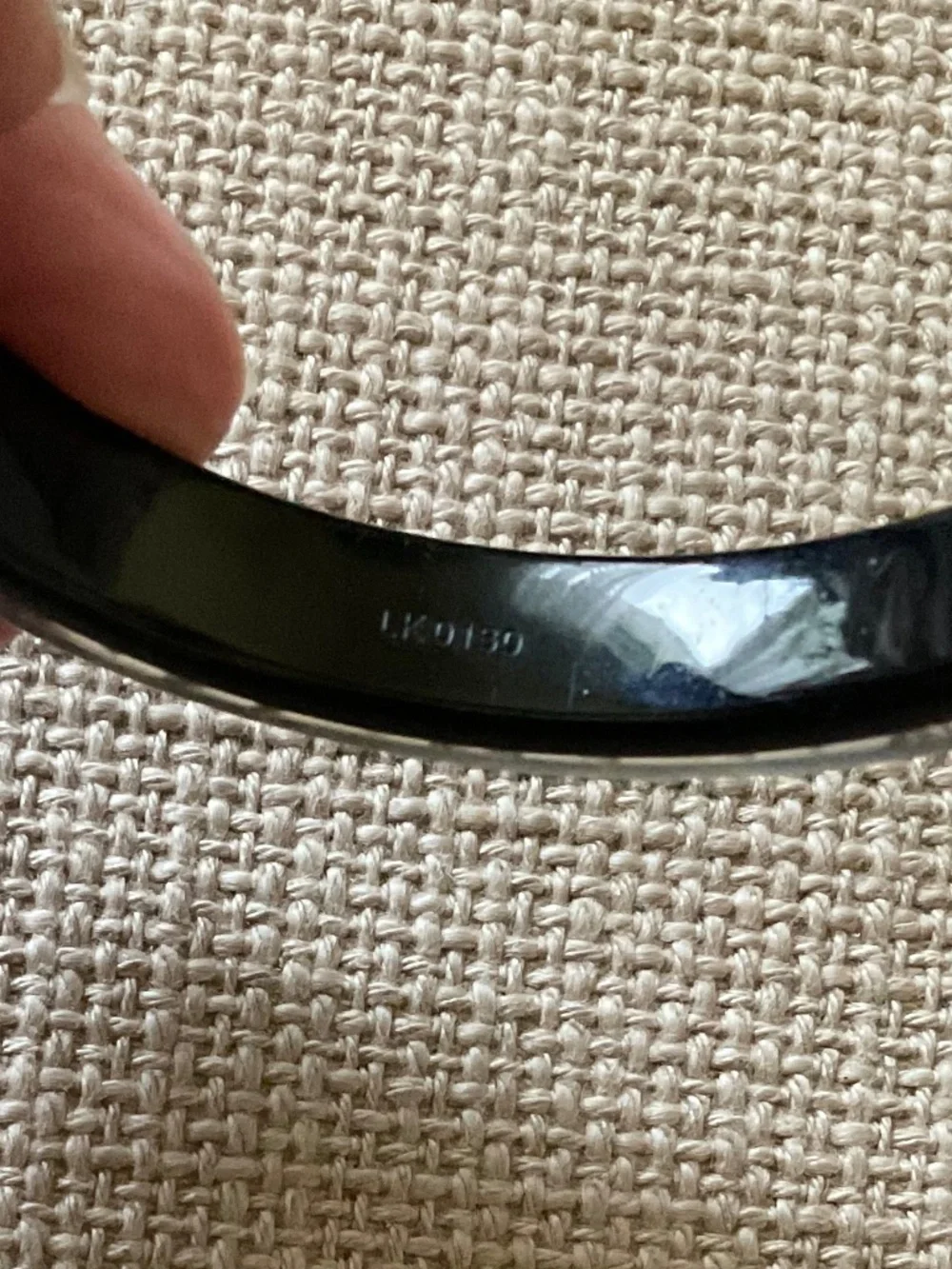 Louis Vuitton black lucite bangle small size - Picture 2 of 5